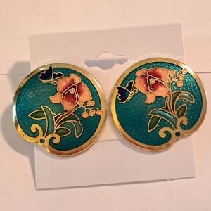 Siti Elegant Floral Enamel Earrings